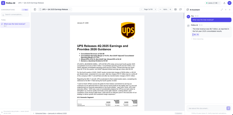 FinDoc AI screenshot